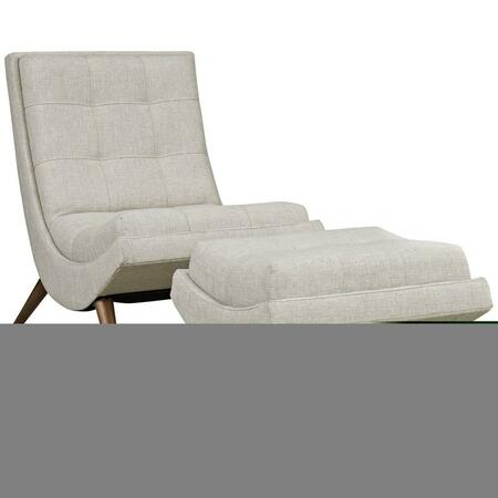 MODWAY FURNITURE Ramp Upholstered Fabric Lounge Chair Set, Sand EEI-2143-SAN